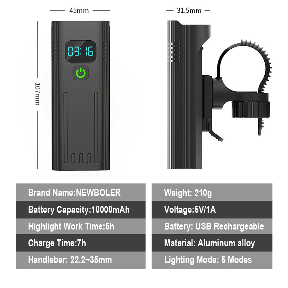 NEWBOLER 자전거 라이트 USB 충전식 4800  - Mountain Biking Backpack 리뷰 및 가격